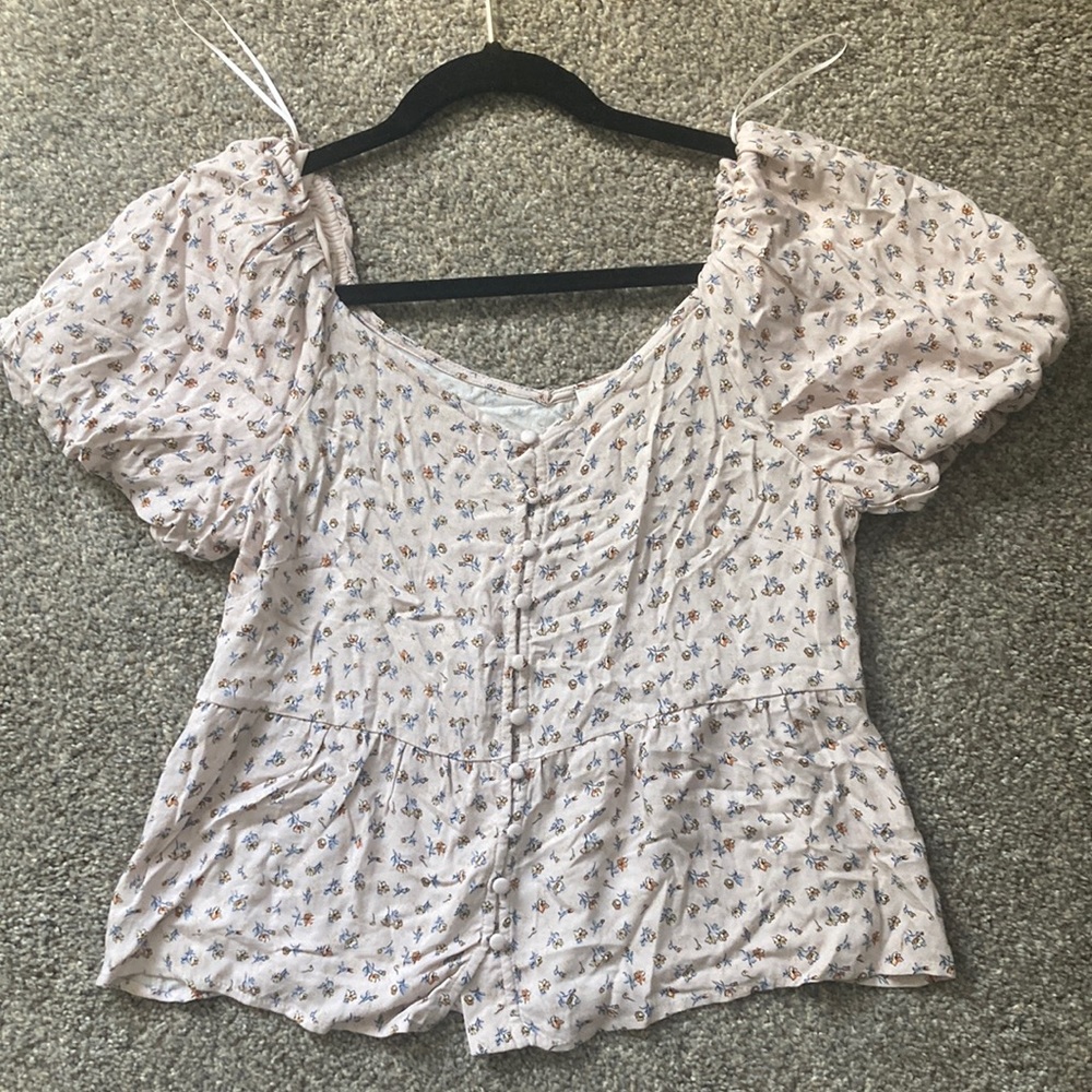 Pink/Cream Blouse